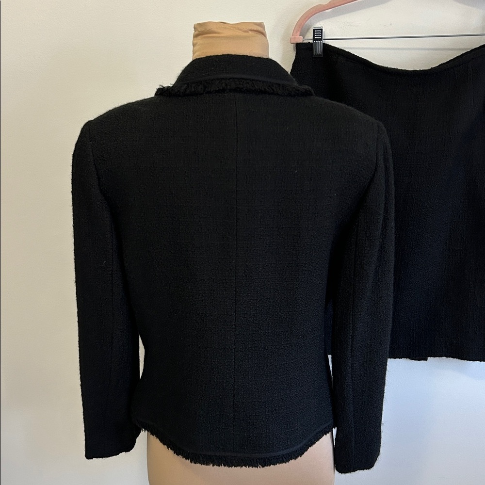 Tahari Luxe Black Tweed Blazer Skirt Set - Picture 5 of 10